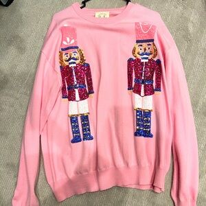 The cutest Christmas nutcracker sweater with sequins